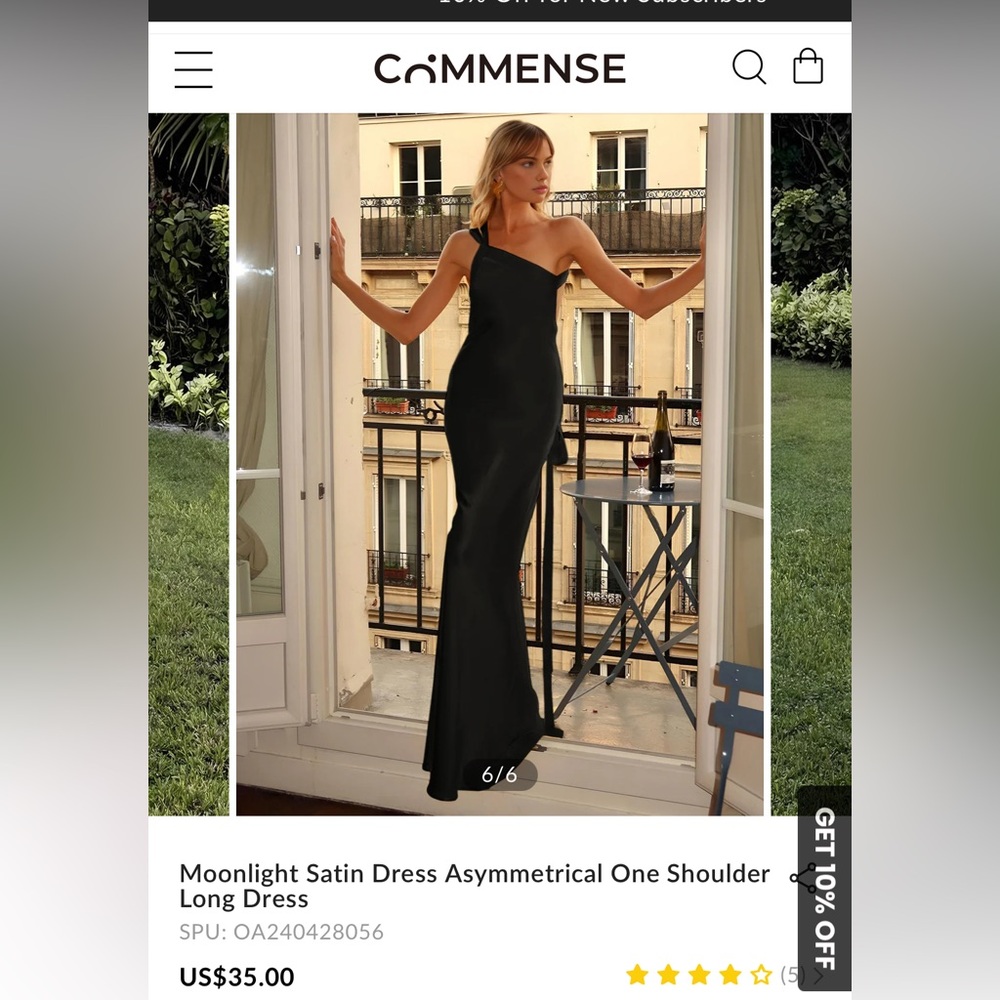 Commense New Moonlight Satin Dress Asymmetrical One Shoulder long Dress!